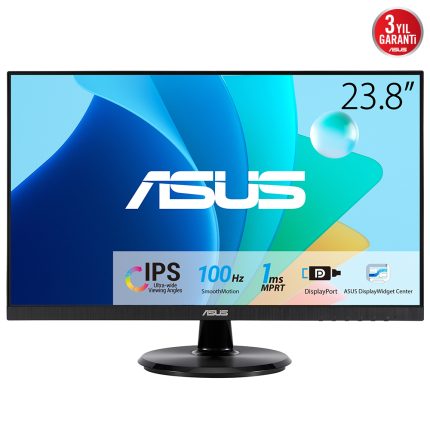 ASUS VA24DQFR 23.8" 1MS 100Hz 1920x1080 VGA/HDMI/DP VESA HOPARLÖR IPS LED MONITOR